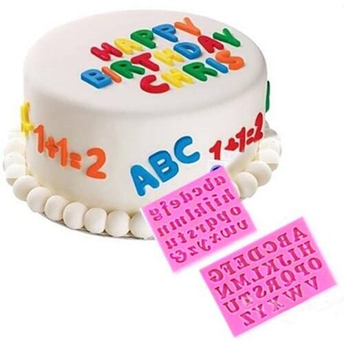 Silicone Alphabet Letter Series Tray Chocolate Fondant Cake Mold Decorating Tool