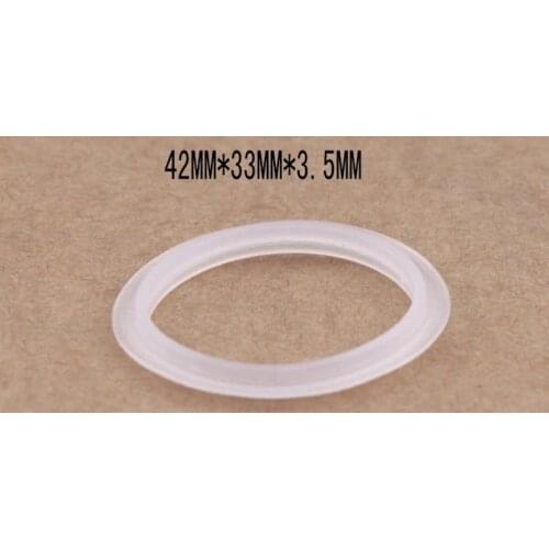 Silicone Flange Washers Sealing Gaskets 42x33x3.5mm O Ring Insulation Spacer OD42 ID 33mm