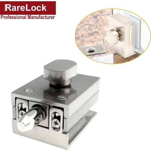 Glass Sliding Door Latch Lock for Bathroom Office Hotel School Home DIY Hardware Rarelock MMS489 ii