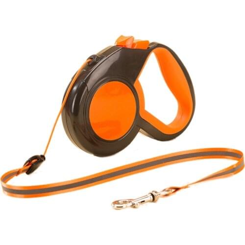 3/5/8M Retractable Dog Leash Reflective Tape Dog Leashes Nylon Extending Puppy Walking Running Dogs Leads Traction Rope