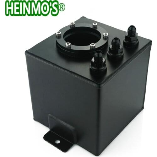 Universal 2L Fuel Surge Tank Petrol Can Swirl Pot System Polished Alloy Aluminum Reservoir Oil Catch Can Supply Tank