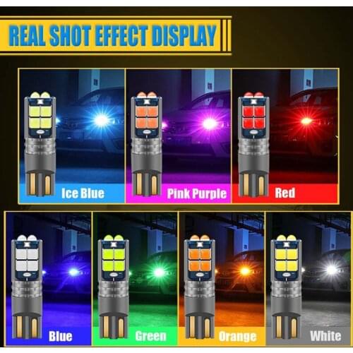 2pcs High Quality T10 W5W Super Bright Car Interior Reading Dome Light Marker Lamp 168 194 LED Auto Wedge Parking Bulbs Orange