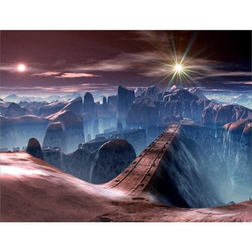 5D DIY Diamond Embroidery Starry Sky landscape Full square round Diamond Painting Cross Stitch,Mosaic,canvas painting,home decor