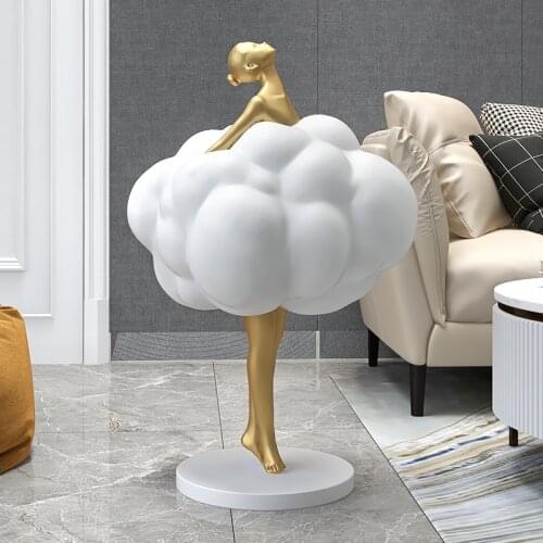 75cm Ballet Girl Sculpture Art People Figurine Home Decor Large Statue Model Room Soft Decoration FRP Crafts Housewarming Gifts