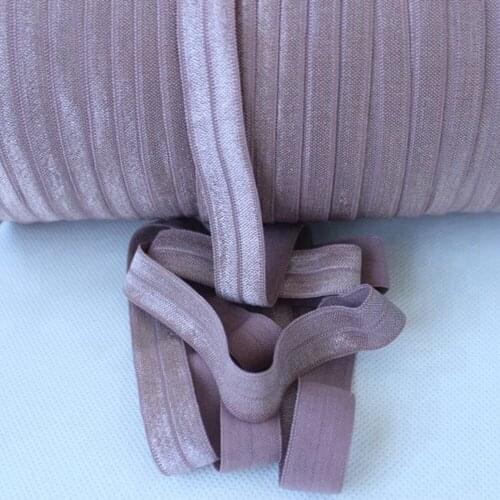 #814 ginger shap 5/8" FOE elastic solid Fold Over Elastic FOE for Headbands 50yards and 100yards/lot