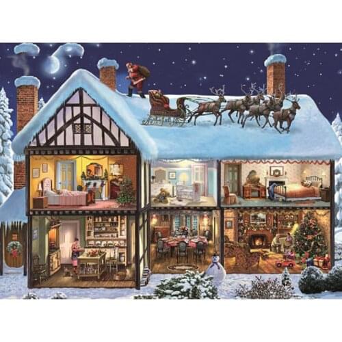 5d diy full suqare diamond embroidery Christmas house diamond painting Cross Stitch full square Rhinestone mosaic decoration