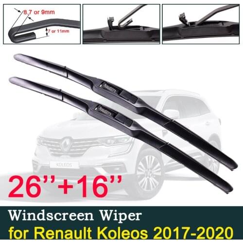 Car Wiper Blades for Renault Koleos 2017 2018 2019 2020 Samsung QM6 MK2 Front Windscreen Windshield Wipers Styling Accessories