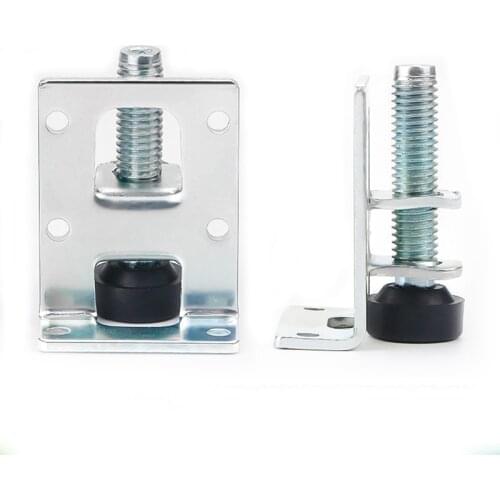 Side steel bracket mount install heavy duty M10 screw on feet Wardrobe Adjustable foot screws uneven ground furniture Levelling