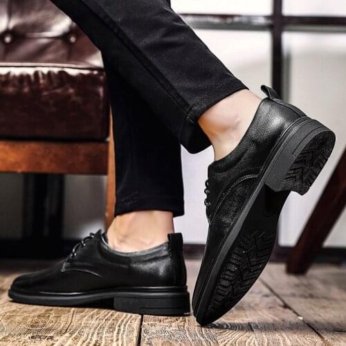 De mens para man lather new formal leisure bussiness summer men flat mens hombre cuero shoe oxford leather breathable shoes hot
