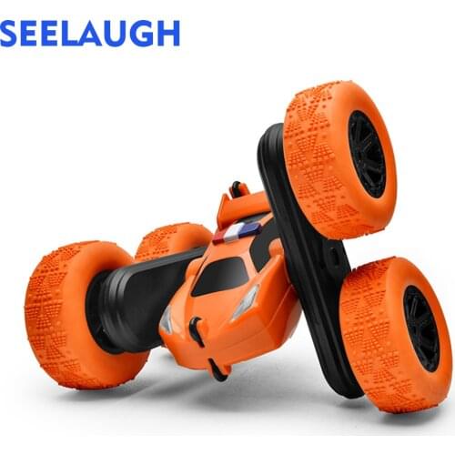 SEELAUGH RC Car 2.4G 4CH Stunt Drift Deformation Buggy Car Remote Control Roll Car 360 Degree Flip Kids Robot RC Cars Toys