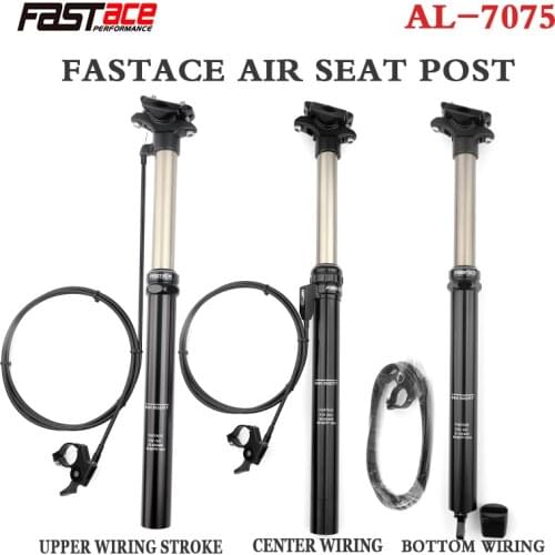 FASTACE Height Adjustable Seatpost 30.9/31.6mm MTB Dropper 440mm Internal Routing External Cable Remote Lever 125mm Travel Seat