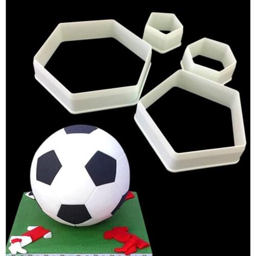 Soccer Ball Sugarcraft Footbal Plastic Fondant Cutter Cake Mold Fondant Mold Fondant Cake Decorating Tools Sugarcraft Bakeware