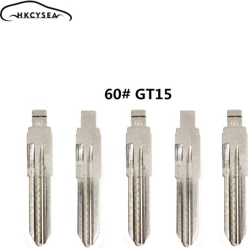 HKCYSEA Engraved Line Blank Scale Uncut KD Key Blade 60# GT15 for Fiat/Palio/Old Ferrari for Lishi 2 in 1 Tool