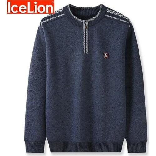 IceLion 2021 Sweaters Men Long Sleeve Round Neck Pullover For Men Slim Fit Sweatshirt Men Casual Long Sleeve Men Knitted Sweater