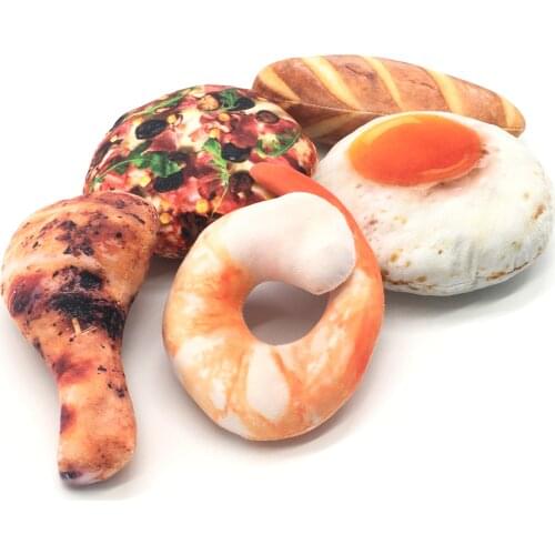 Dog Toys Squeaky Toys Cute Food Bite-Resistant Clean Dog Chew Puppy Training Toy Soft Banana Carrot & Vegetable Dog Accessories