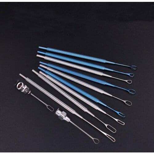 Rod handle type crystal wire loop device ophthalmic microscopy instrument flushing type crystal wire loop key ring sleeve