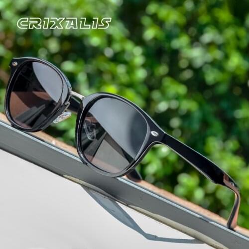 CRIXALIS Round Polarized Sunglasses Men TR90 Vintage Anti Glare Driving Sun Glasses Women 2021 Shades Male UV400 zonnebril dames