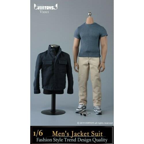 Best Sell VORTOYS V1018 1/6 Scale Mens Jacket Suit Clothes Suit F 12" Male Figure Body For Collection