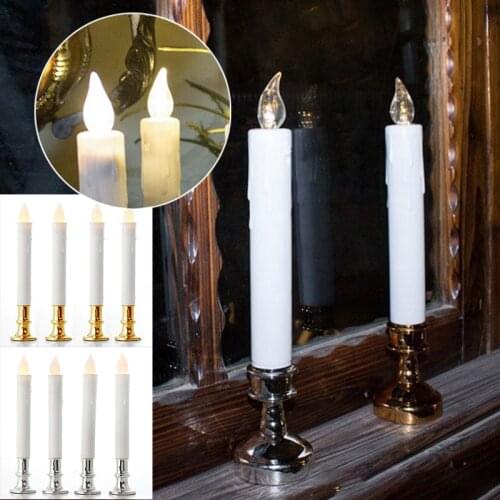 Newly Flashing LED Candle Plastic Candle Flameless Remote Control Cone Candle Used For Dinner Decoration Eco-friendly