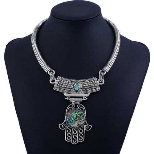 MIARA.L Simple Fashion Collars Hot Style Retro Palm Necklace for Dropshiping