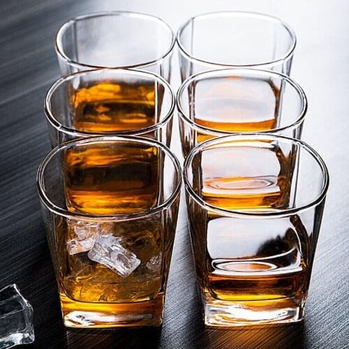 Factory direct sales creative transparent glass spirit whiskey glass hotel KTV bar custom wine glass