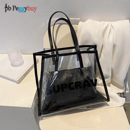 Luxury Female Travel Design Hand Bag Vintage Women Pure Color Pouch Purse Casual Ladies Large Clear Tote Shopping Bag
