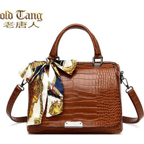 OLD TANG Luxury Alligator Women Handbags Designer Ladies Crocodile Pattern Shoulder Crossbody Bags for Women 2021 Handbag Bolsas