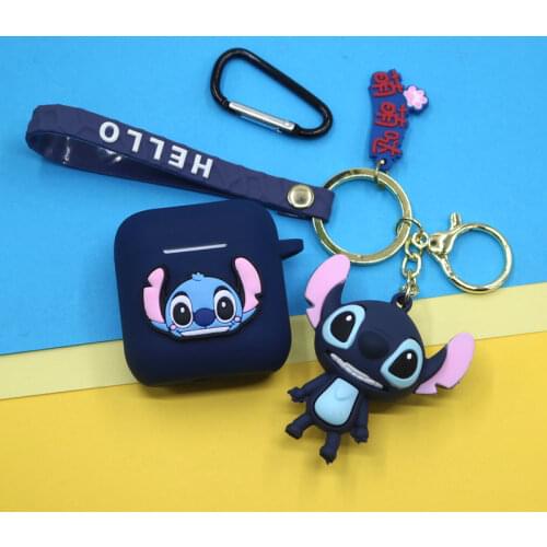 Disney Cartoon Silicone Earphone Case For QCY T8 Headphone Cover With Key ring