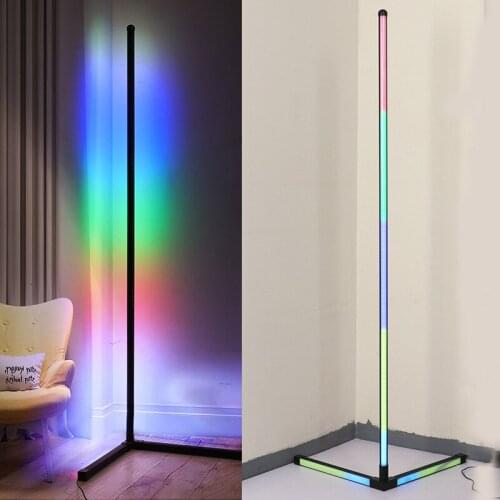 Smart Corner Floor Lamp APP Remote Control Corner Lights with Music Dimmable LED Floor Lamp for Bedroom Living Room support wifi