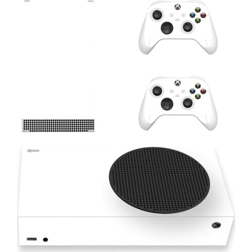 Pure White Color Skin Sticker Decal Cover for Xbox Series S Console and 2 Controllers Xbox Series Slim Skin Sticker Vinyl