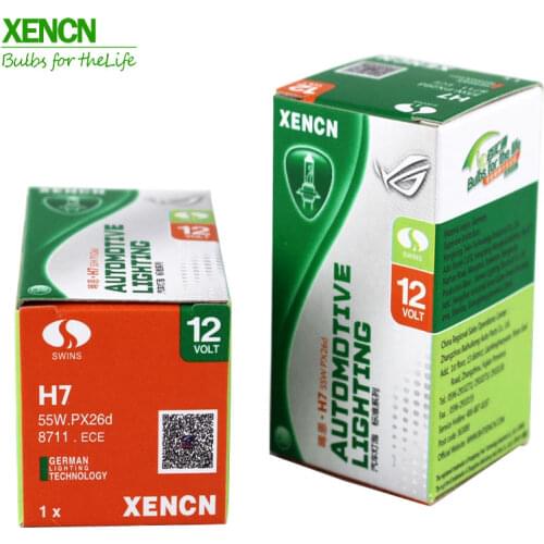 XENCN H7 PX26d 12V 55W 3200K Clear White Halogen Headlights High Low Beam Car Lights Bulbs Autolamps for opel insignia golf 6