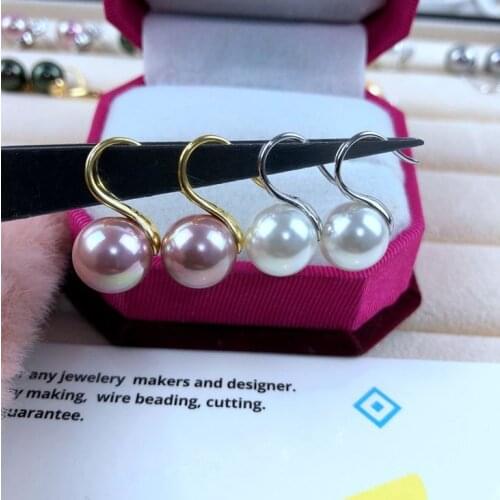10mm Wholesale Imitation Pearl Earrings Shell Pearl Earrings Nice Party Gift Drop Earrings, 10 pairs/lot