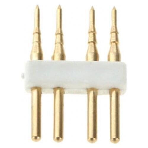 2 Pin 4 pin Connector 2Pin 4Pin Copper Needle for 6mm 8mm 10mm 12mm 15mm PCB Width Single Color/ RGB Led Strip Lights