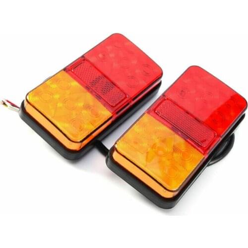2x LED Waterproof Tail Lights Kit RV Camper Trailer Truck Rear Turn Signal 12V Reverse Lamp Daytime Running Signal Light