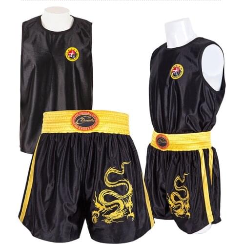 Boxing Uniform Sanda Suit Adult Kids Muay Thai Shorts MMA Shirt Kongfu Uniform Wushu Clothing Martial Arts Performance Costume