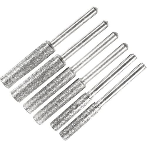 5PC Diamond Chainsaw Sharpener Burr Stone Round File Fits 1453 Craftsman Diamond Grinding Rod Mill Rotary Tool 5/32"