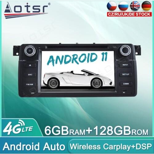 Android 11 128GB Car Radio DVD Player For BMW E46 Audio Stereo Multimedia Player GPS Navigation Auto Stereo Head Unit Carplay