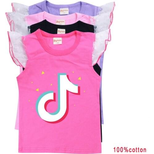 TIK TOK New Printed Kids T-shirt Children Cartoon T Shirt Toddler Boys Girls Short Sleeves Anime Tshirt O-neck Tops