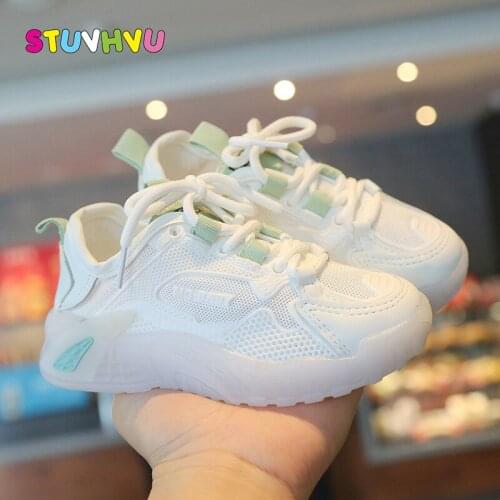 Brand Childrens Sports Shoes Girls Spring Autumn New Breathable Mesh Kids Shoes Soft-soled Student Running Shoes Boys Sneakers