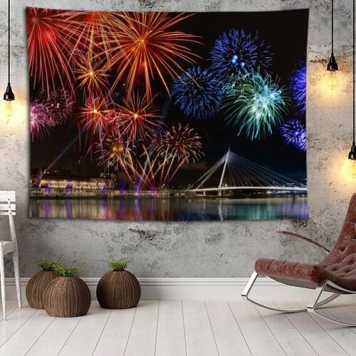 Firework Wall Hanging Tapestry Home Party Decorative Tapestries Photo Background Cloth Table Cloth Wall Tapestry