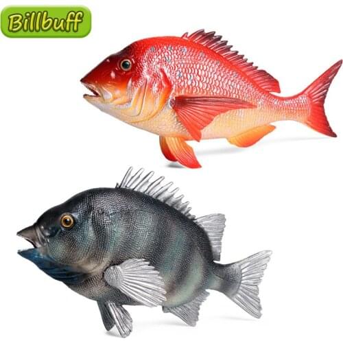 Simulation Ocean Animals Solid Ornamental Fish Model Action Figures Collection Miniature Cognition Educational toys for children