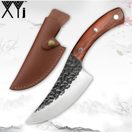 XYj Stainless Steel Chinese Meat Cleaver Kitchen Cooking Tool Boning Knife Home Outdoor Camping Sharp Durable Anti-rust Cutlery
