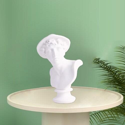 Classic Resin Bust Statue 5.9 Inch Beethoven Figurines Home Decoration Sculpture White - Art Hobbyist Collectibles