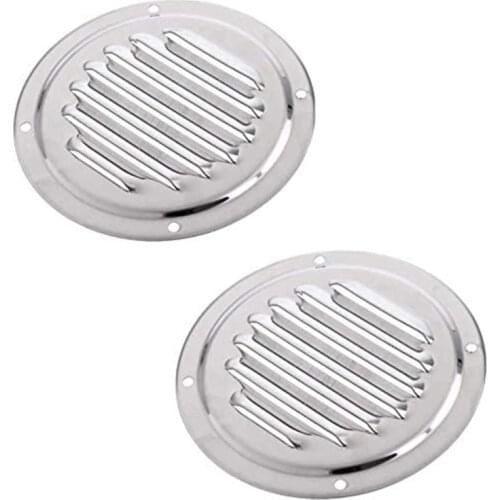 2Pcs 4 Inch Stainless Steel 316 Round Vents, Shutter Vents, Stainless Steel Marine Vents