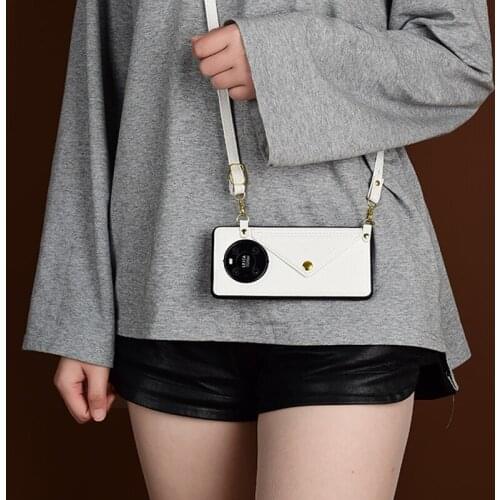 Crossbody Phone Case for Huawei Mate40 5G Cover PU Lychee Pattern Capa Funda Para for Huawei Mate40 Pro Envelope Holder Cases