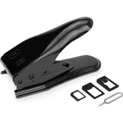 2 in 1 Dual Micro & Nano Sim Card Metal Cutter for iPhone 6S 6 Plus 5S 5C 5 4S 4 w/ SIM Adapter Eject Pin