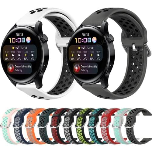 Soft Sports Silicone Strap For HUAWEI WATCH 3 Pro/GT 2 46mm 42mm Wristband Band For HONOR MagicWatch 2/ES Bracelet Watchband
