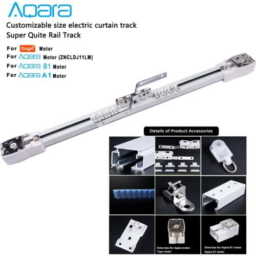 Customizable Smart Home Super Silent Electric Curtain Track for Aaqra B1 motor, Aqara motor and DOOYA DT82/KT82/KT32 motor