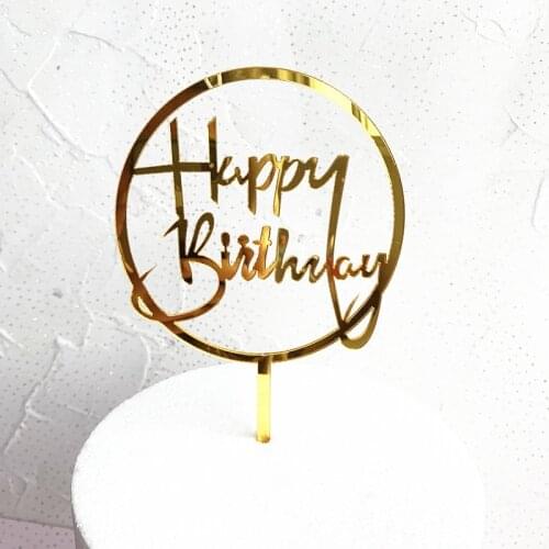 New Happy Birthday Acrylic Cake Topper Decoration Card Insert Cake Party Birthday Cake Decoration Baby Shower New 2021