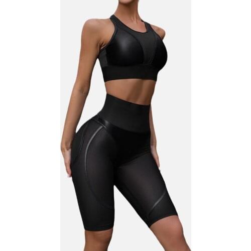 Sexy Gym Suit Women Yoga Set Sports Bra High Support Fitness Shorts Sport Clothing Compression Tights
